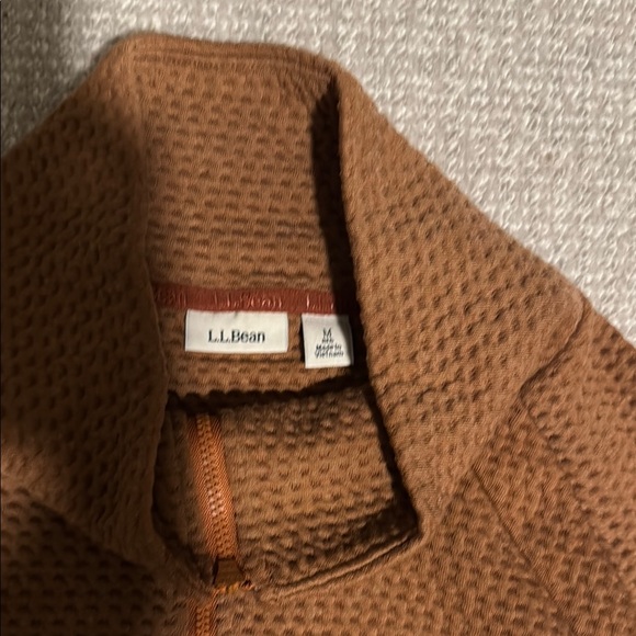 L.L. Bean Brown Quarter-Zip Sweatshirt - Picture 3 of 6